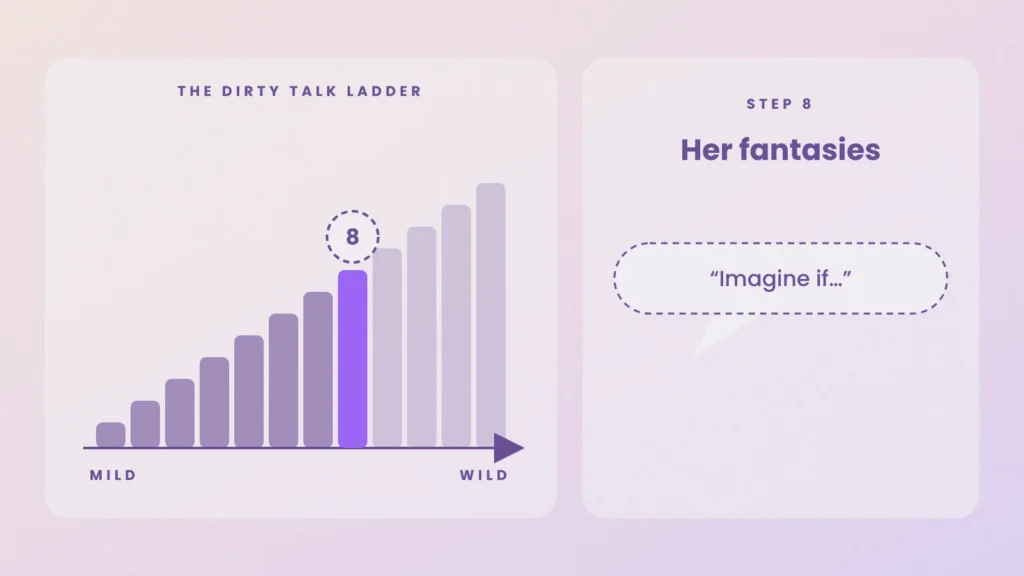 Dirty talk ladder, step 8: her fantasies
