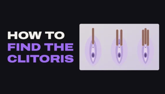 How to find the clitoris: one, two and three fingers sliding down over the clitoral hood